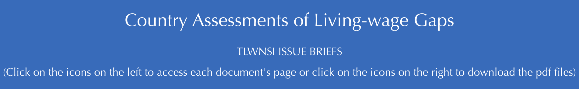  Country Assessments of Living-wage Gaps  TLWNSI